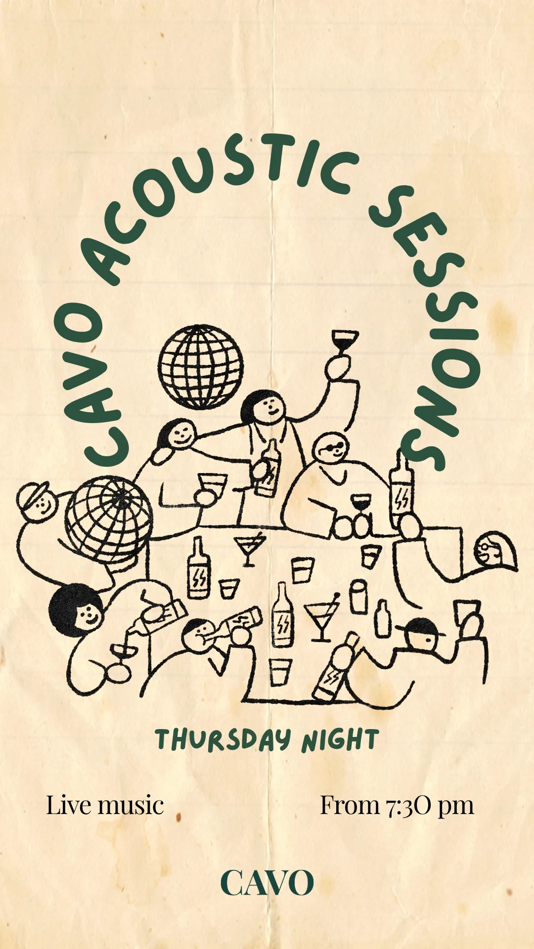 CAVO Acoustic Sessions event flyer